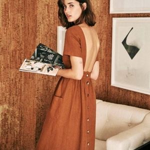 Sezane Odalie linen dress Size 10